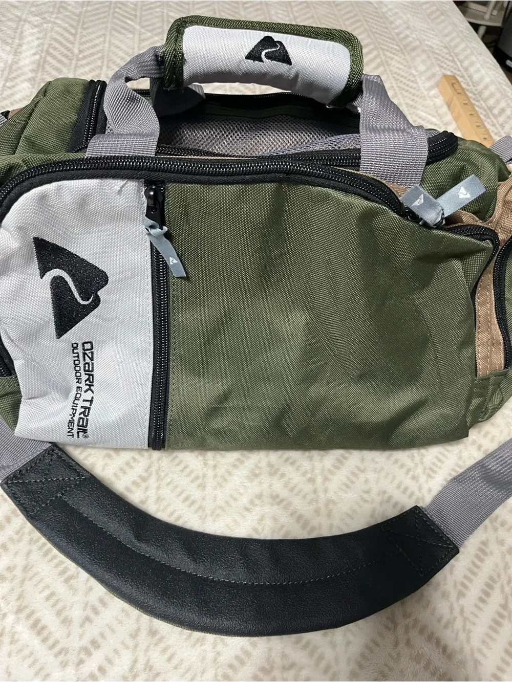 Ozark Trail Olive Green, Gray and Black Men’s Duffel Bag